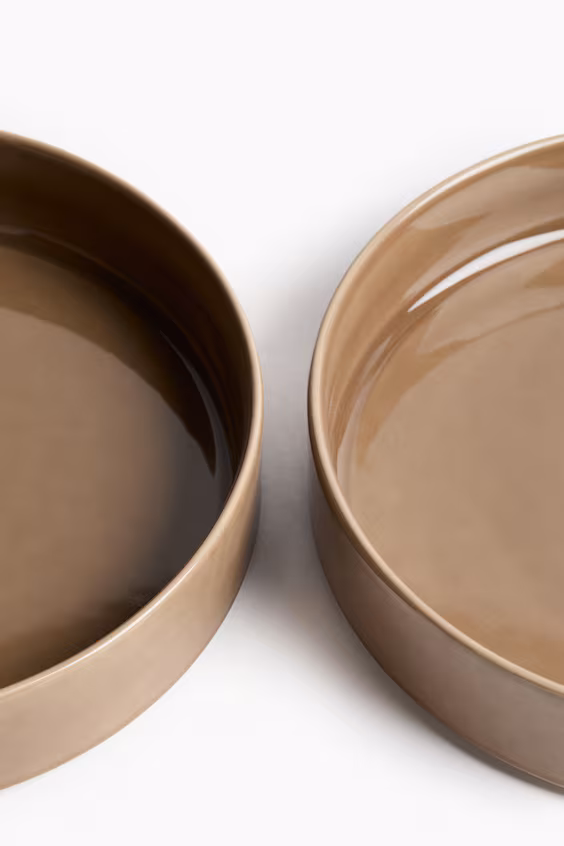 Набор из 2 глубоких тарелок из фарфора благородной керамики