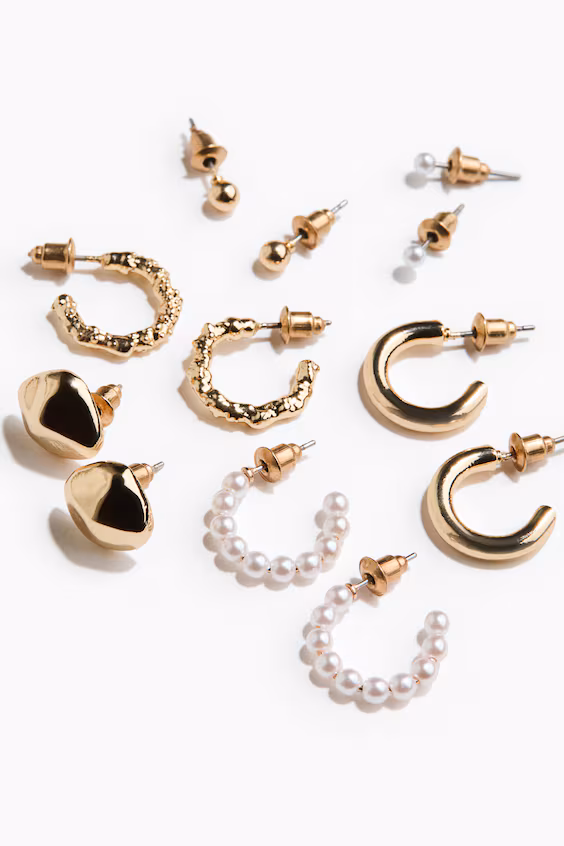 6 пар сережек