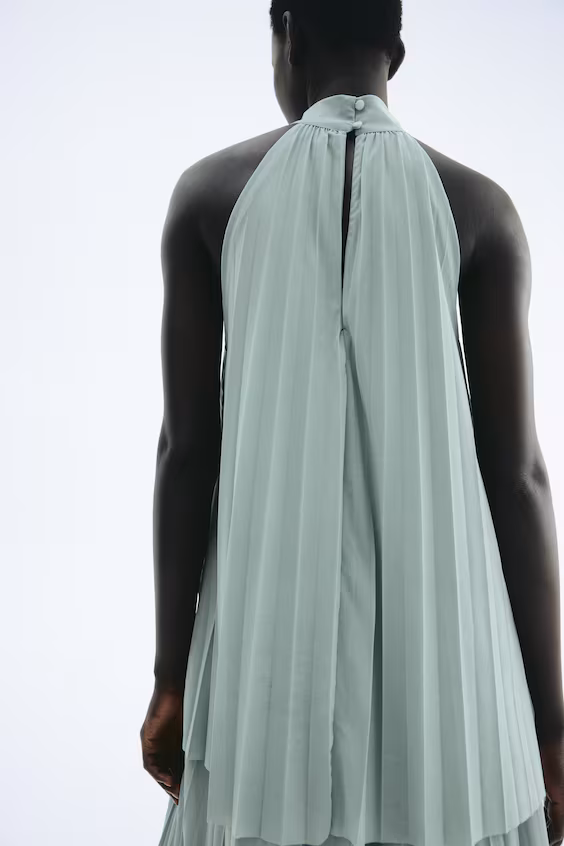 Плиссированное платье h&m