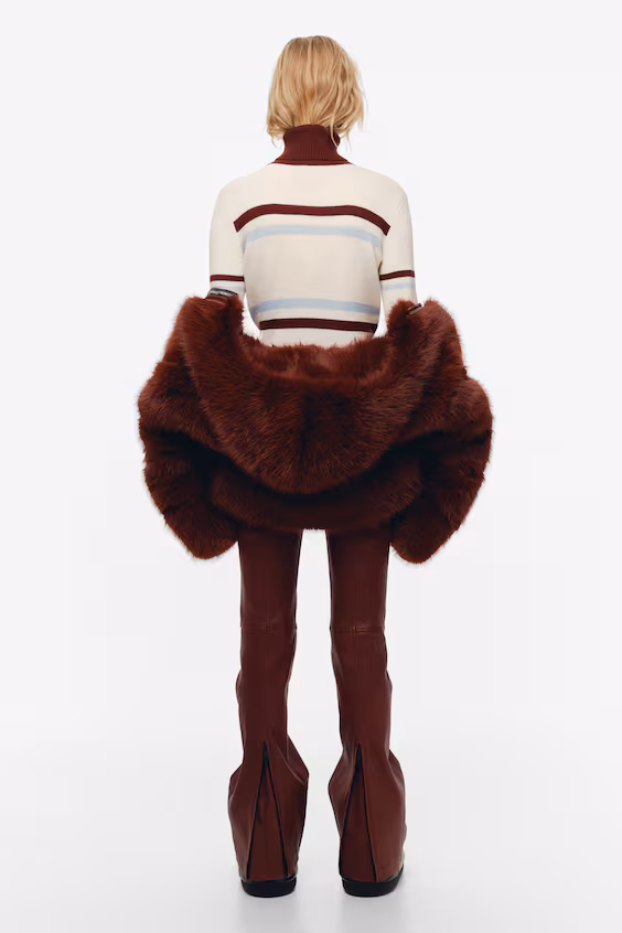 Свитер из вязаного меланжевого полотна