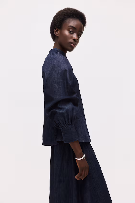 Джинсовая блуза из хлопка