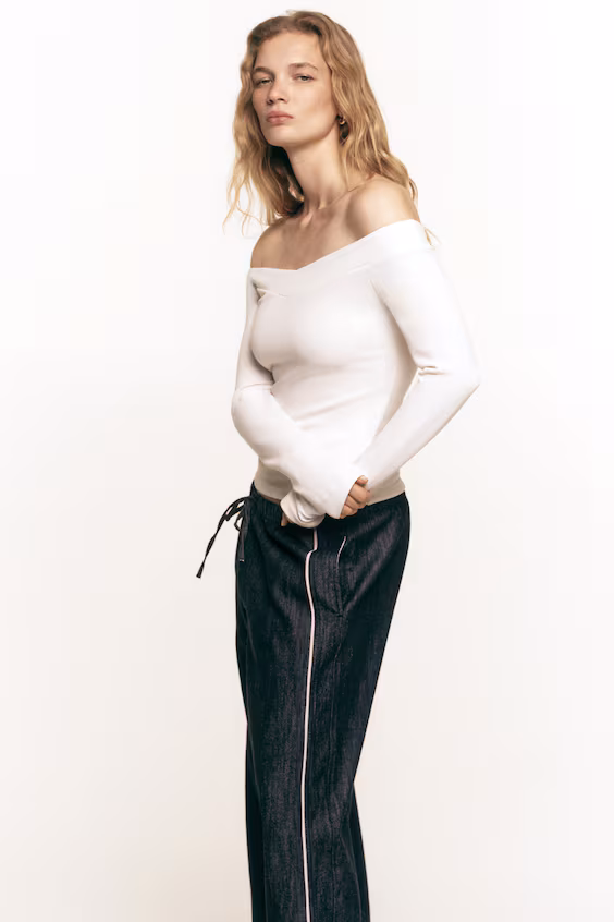 Джинсы с завязкой