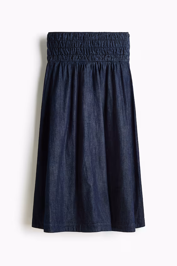 Круглая джинсовая юбка