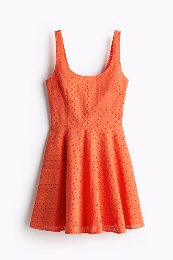 Платье с английской вышивкой h&m