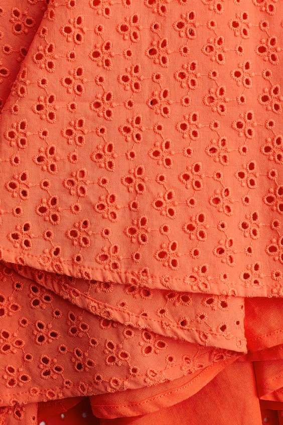 Платье с английской вышивкой h&m