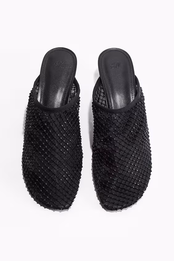 Туфли на высоком каблуке из сетки