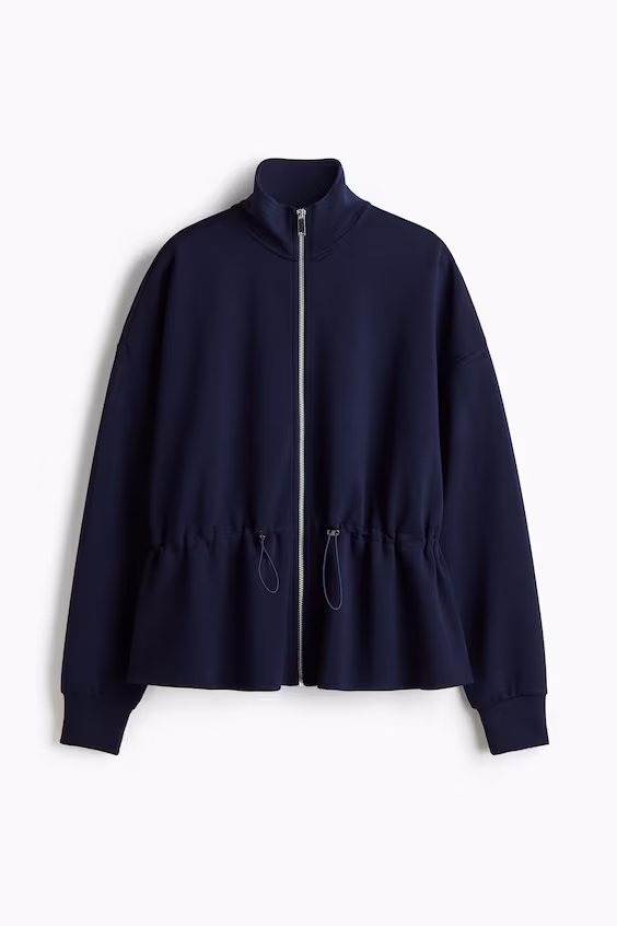 Полупальто с молнией и баской