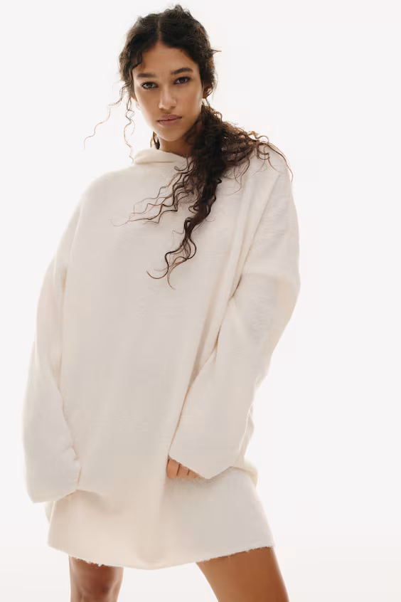 Платье с капюшоном из шерстяной смеси