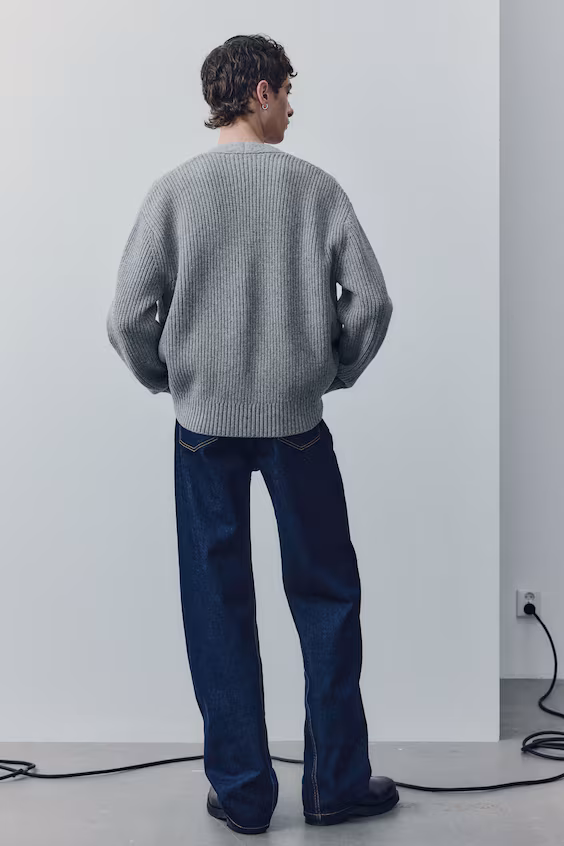 Пальто из шерстяной смеси вязаное