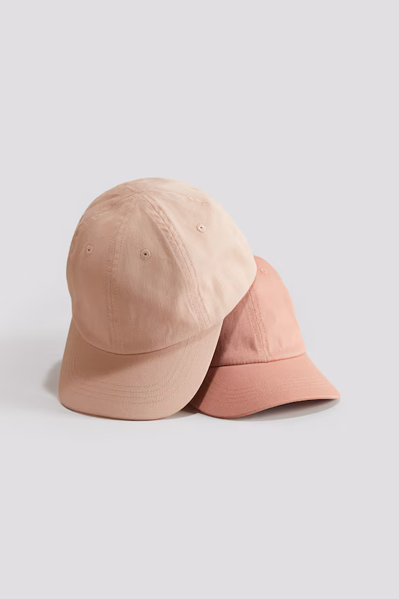 Набор из 2 кепок из хлопкового хаки