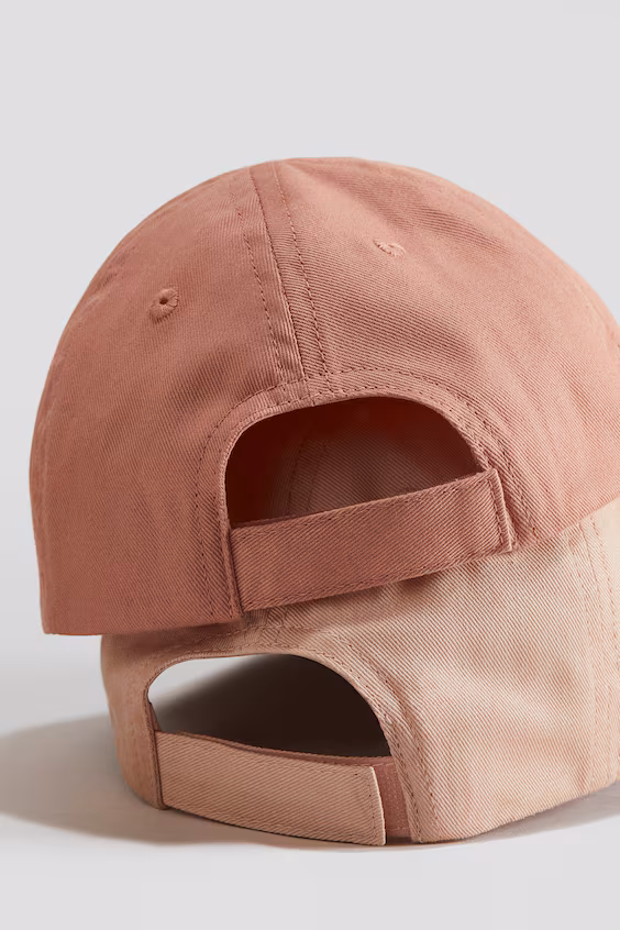 Набор из 2 кепок из хлопкового хаки