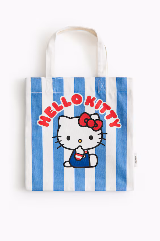 Сумка из ткани с принтом hello kitty