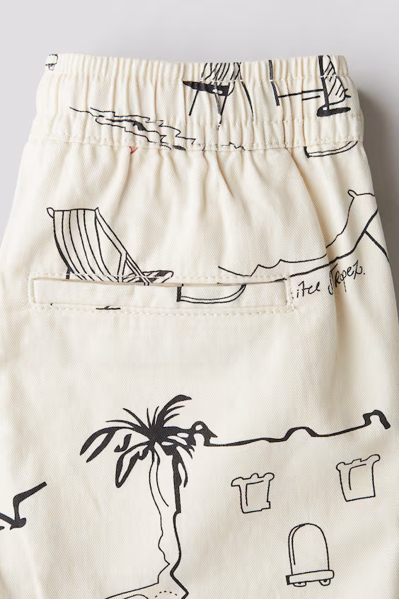 Хлопковые шорты из хлопковой саржи h&m