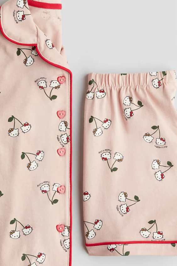 Пижама из хлопка с принтом