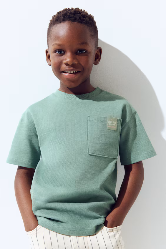 Футболка из хлопкового жаккардового джерси