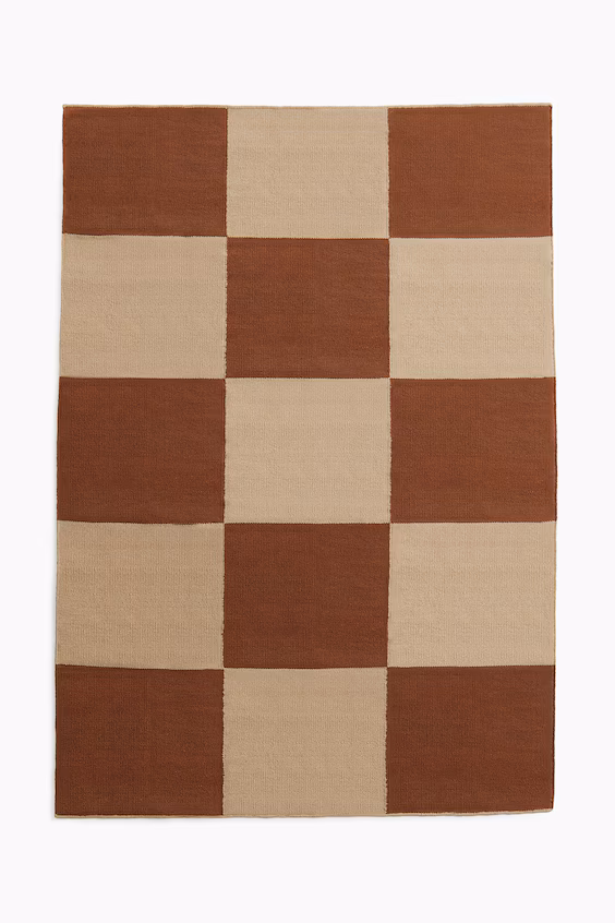 Хлопковый коврик в квадратах