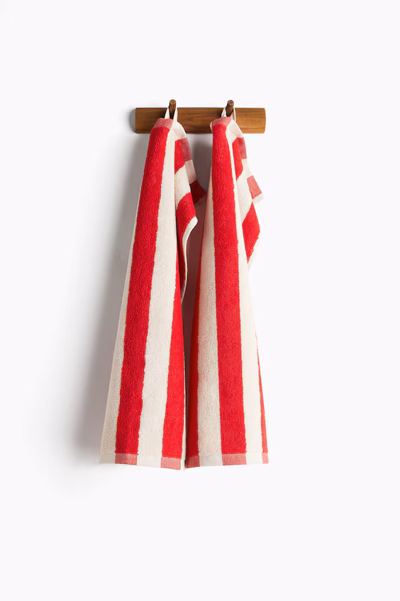 Набор из 2 махровых полотенец для гостей из турецкого хлопка