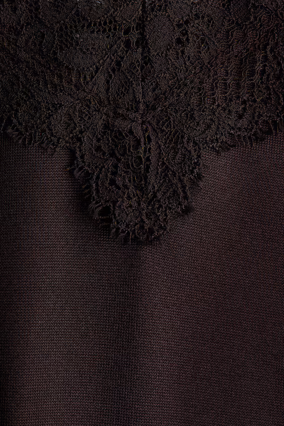 Платье-туника с кружевными вставками