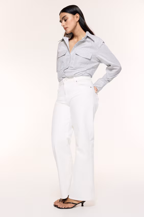 Облегающая рубашка из поплина