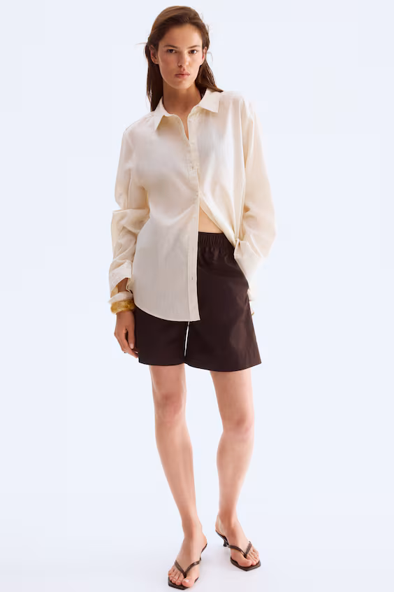 Хлопковые шорты с завязкой