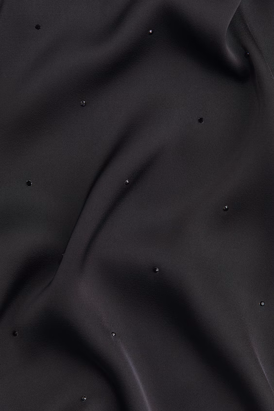 Рубашка пижама из украшенного атласа