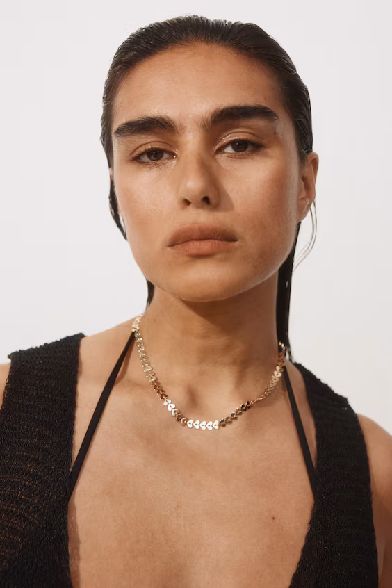 Ожерелье с сердечками