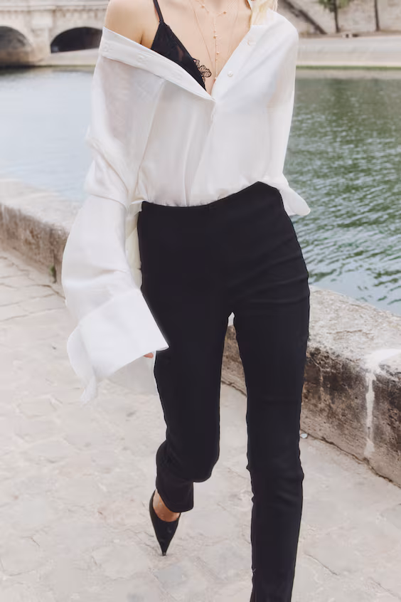 Брюки с молниями на штанине