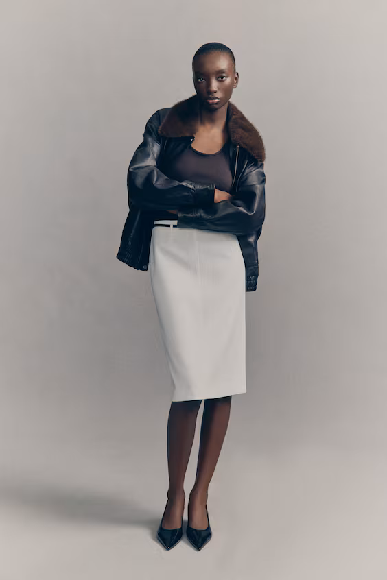 Юбка-карандаш с поясом