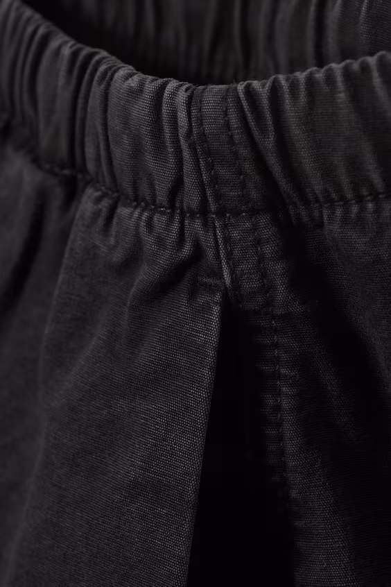 Брюки baggy с низкой посадкой из замшевого хлопка