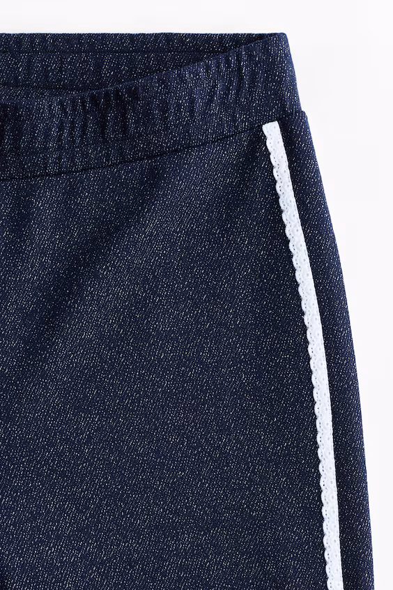 Брюки из джерси с кружевом