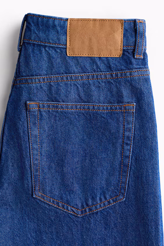 Джинсы wide high