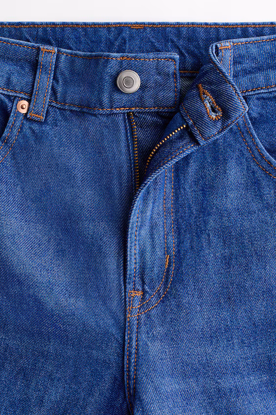 Джинсы wide high