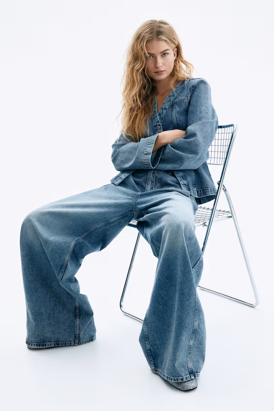 Джинсы barrel high