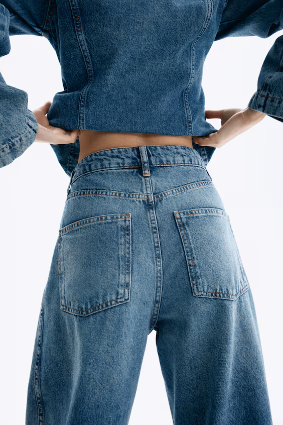 Джинсы barrel high