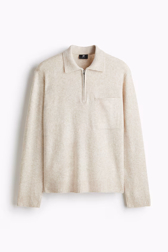 Свитер с молнией regular fit