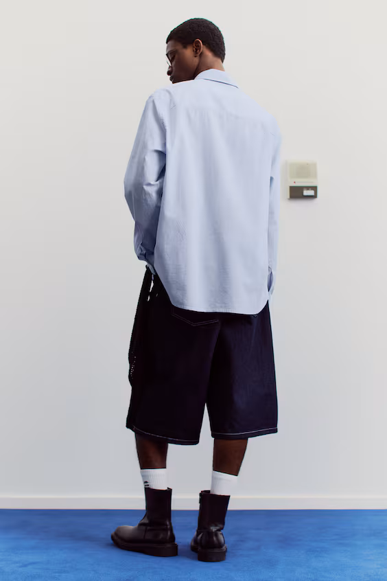 Рубашка в складку с объемной посадкой