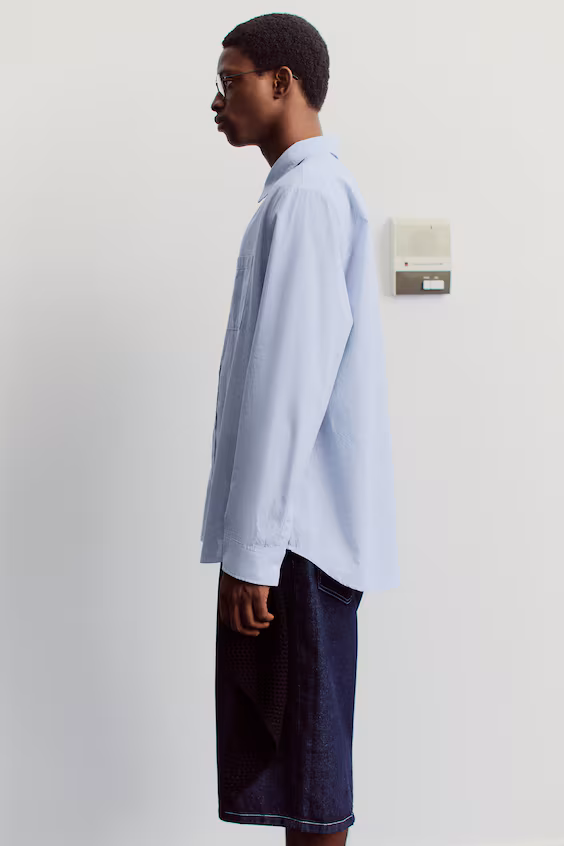 Рубашка в складку с объемной посадкой