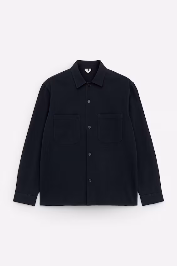 Рубашка-пиджак из хлопкового металлизированного саржи