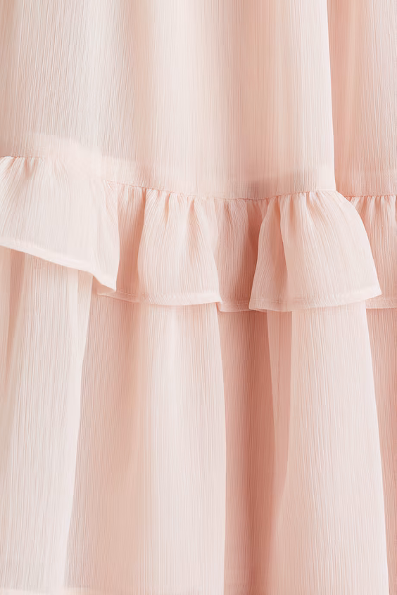 Платье с лямками и оборками