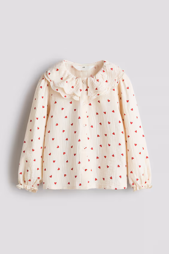 Блузка из хлопка с узором