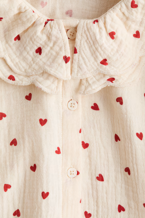 Блузка из хлопка с узором