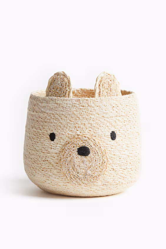 Корзина для хранения из джута в форме мишки