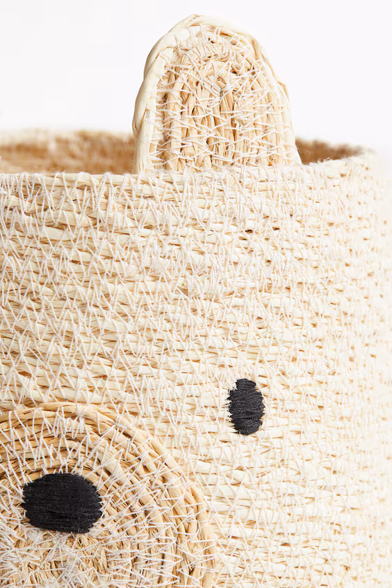 Корзина для хранения из джута в форме мишки