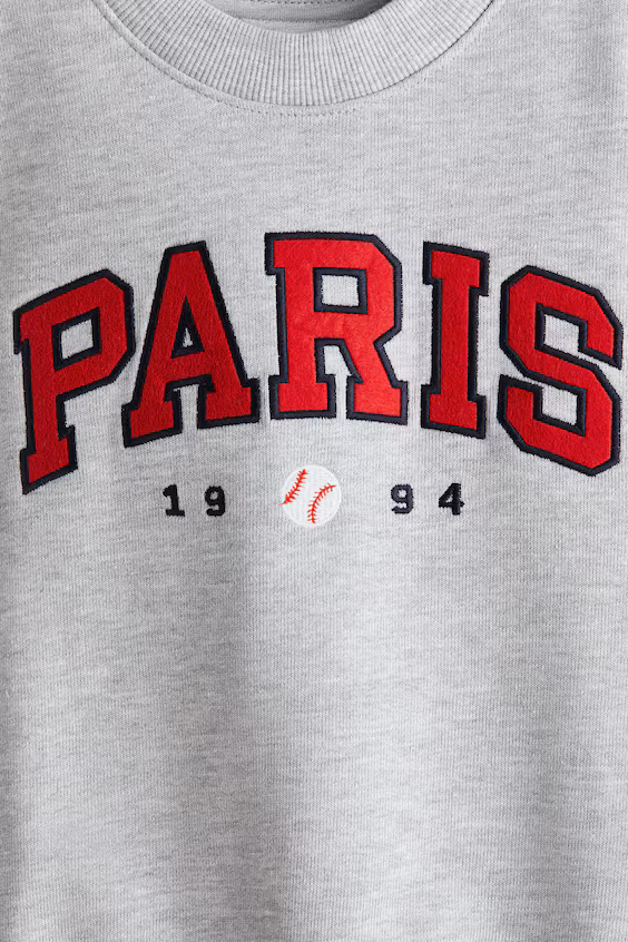 Толстовка с круглым вырезом и принтом