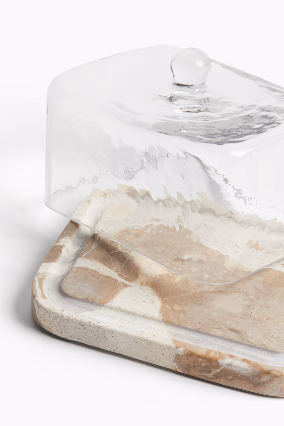 Масляница с подносом из мрамора