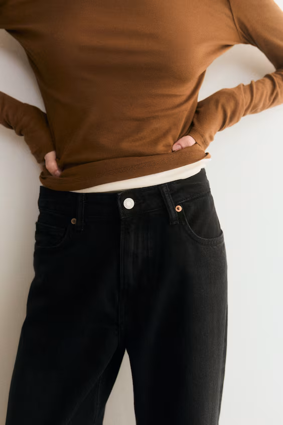 Широкие джинсы стандартной посадки