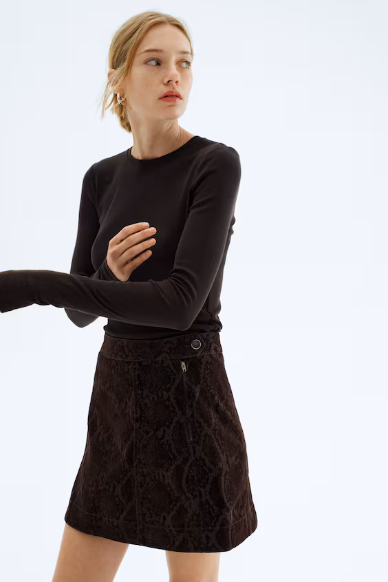 Джинсовая мини-юбка