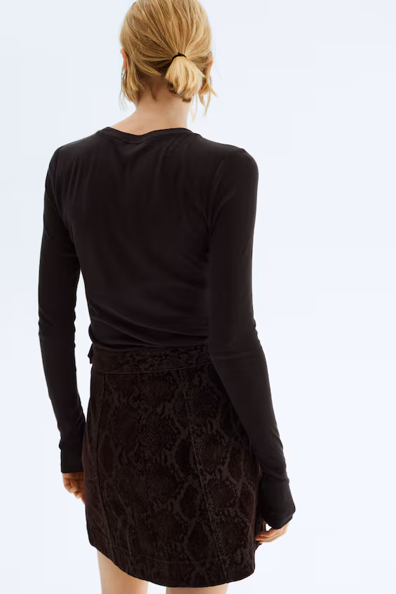 Джинсовая мини-юбка