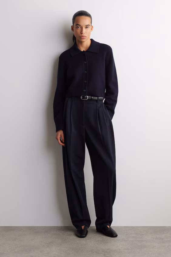 Кардиган из мериносовой шерсти с воротником