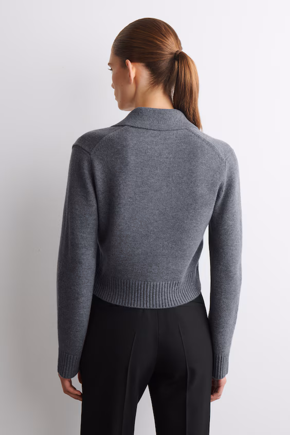 Кардиган из мериносовой шерсти с воротником